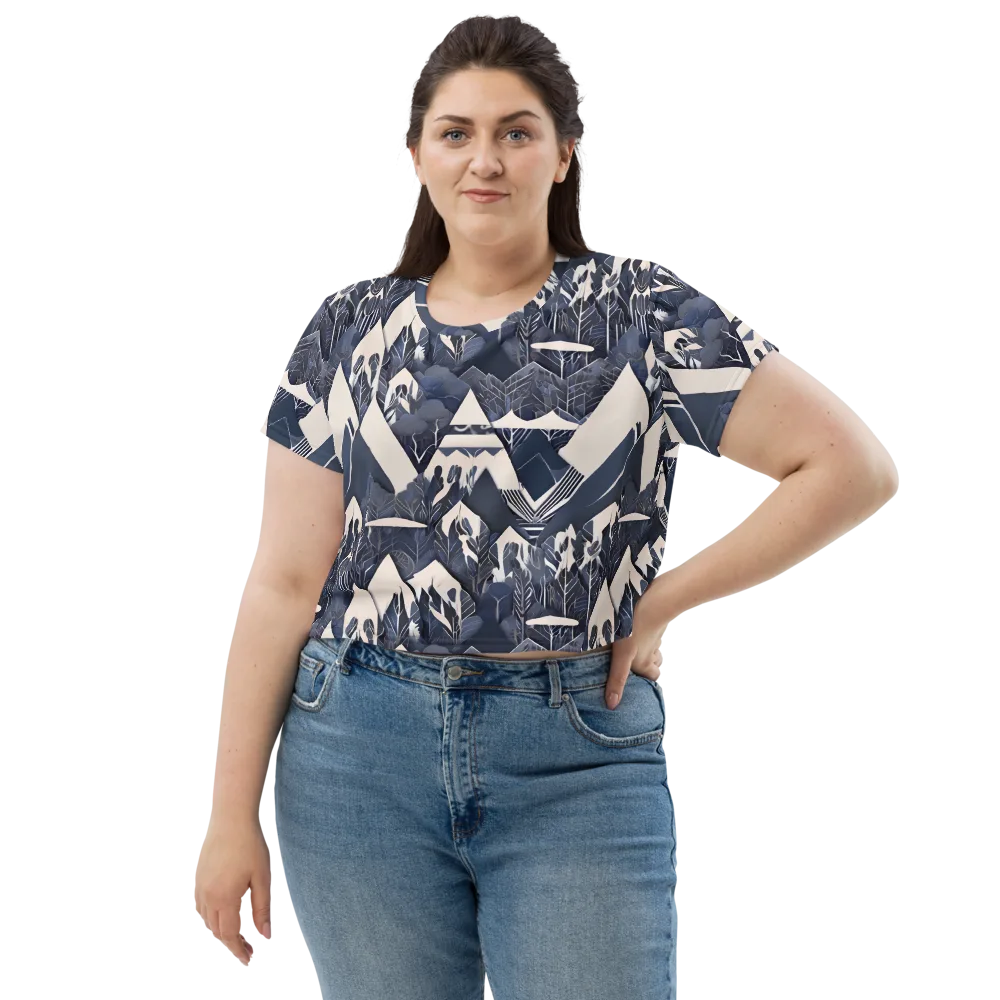Nocturne Botanica on Crop Tee — Front