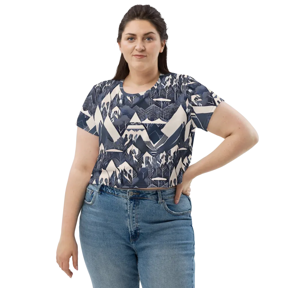 Nocturne Botanica on Crop Tee — Front