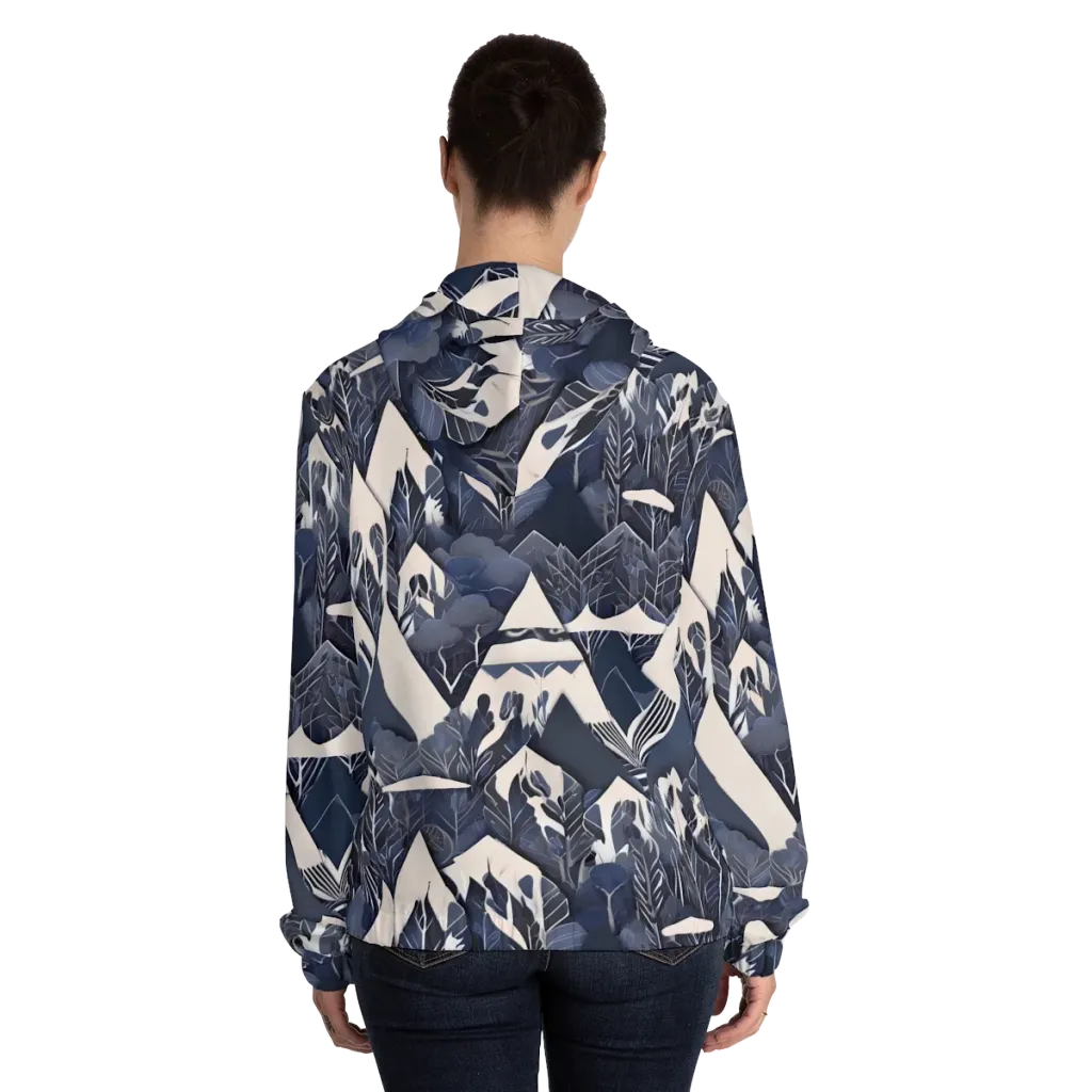 Nocturne Botanica on Women's Full-Zip Hoodie — Back On Person
