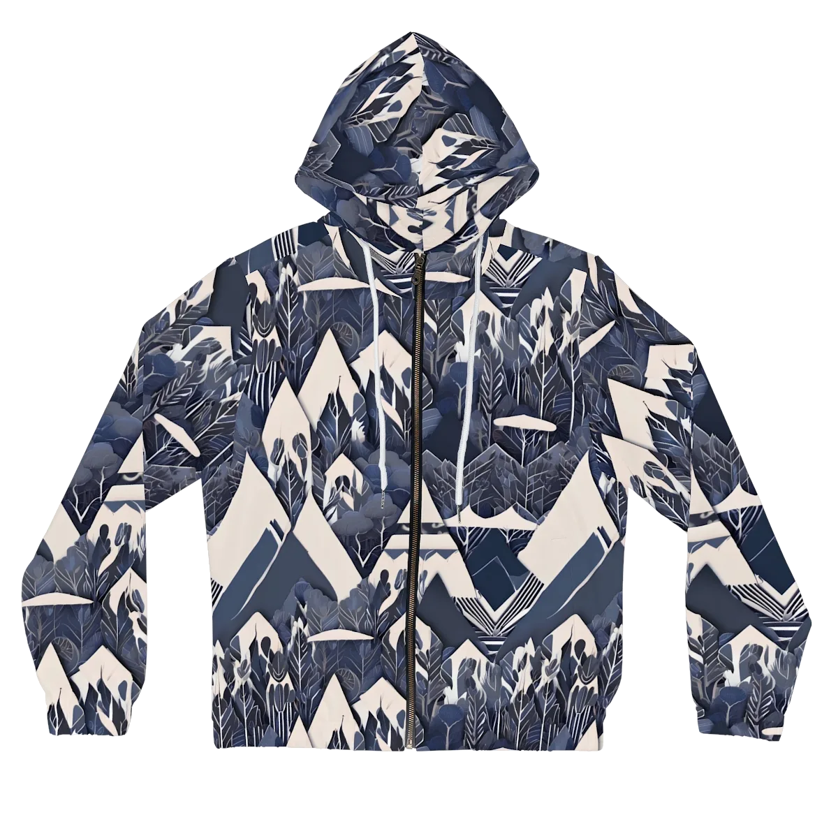 Nocturne Botanica on Women's Full-Zip Hoodie — Front