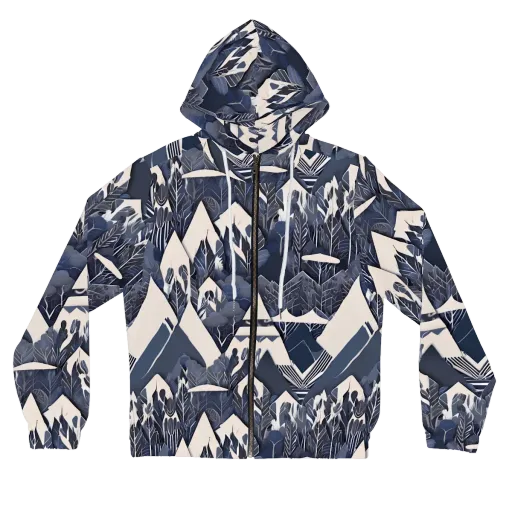 Nocturne Botanica on a Women's Full-Zip Hoodie