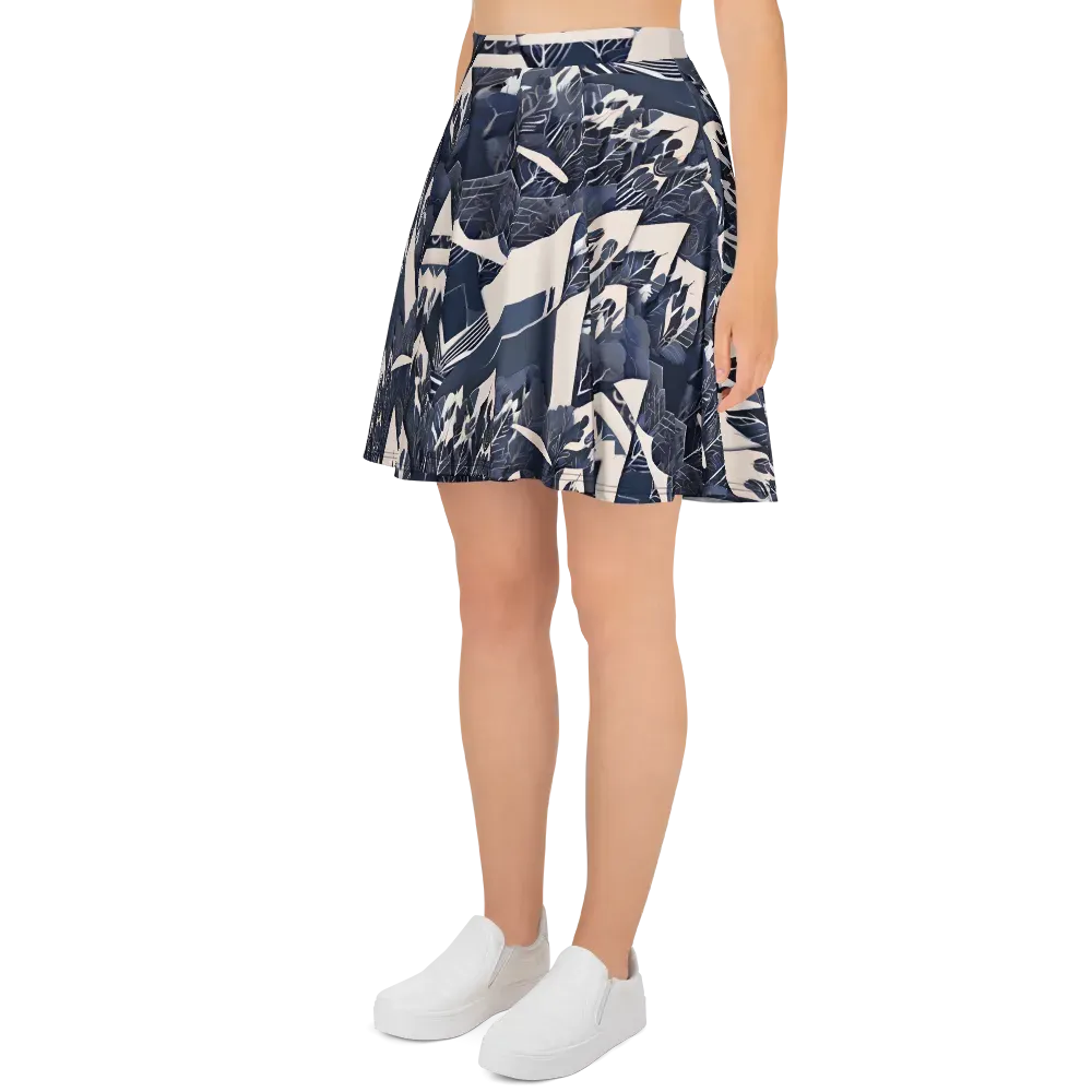 Nocturne Botanica on Skater Skirt — Left
