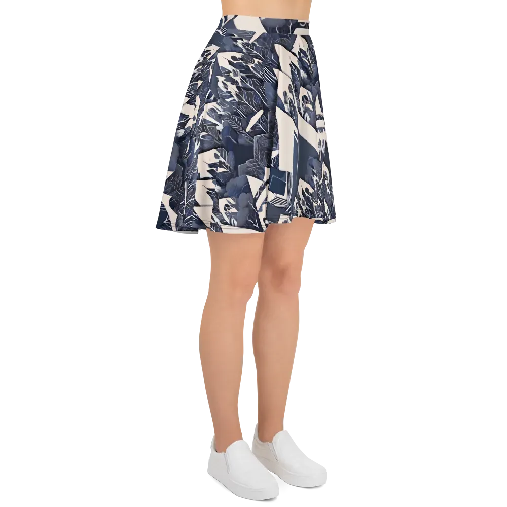 Nocturne Botanica on Skater Skirt — Right