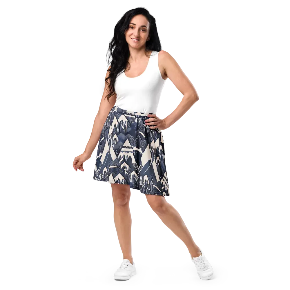 Nocturne Botanica on Skater Skirt — Front