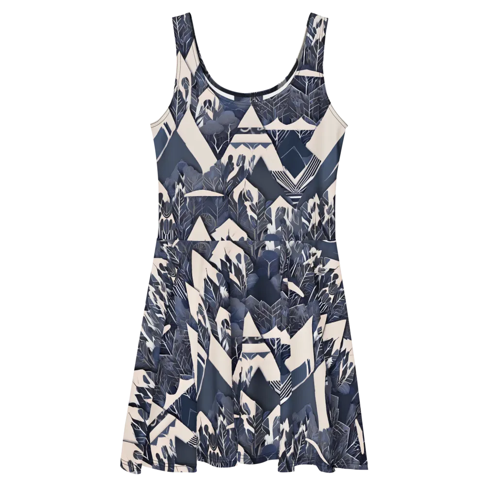 Nocturne Botanica on Skater Dress — Front