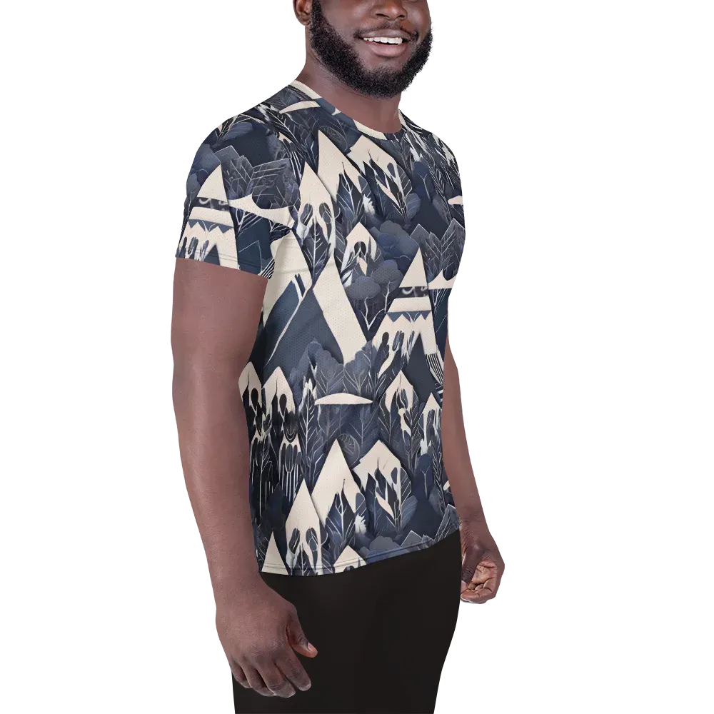Nocturne Botanica on Men's Athletic T-Shirt — Right