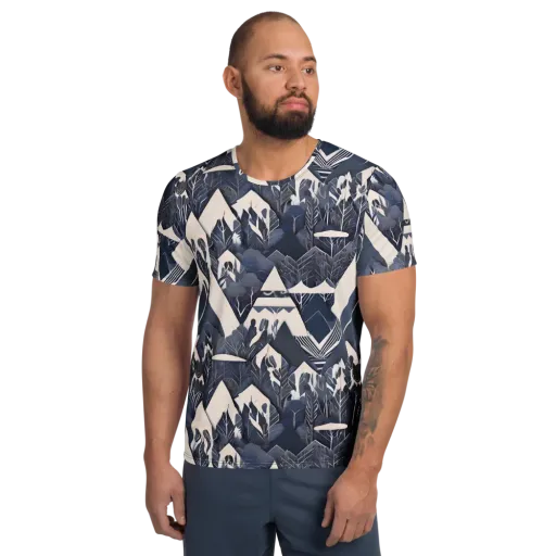 Nocturne Botanica on a Men's Athletic T-Shirt