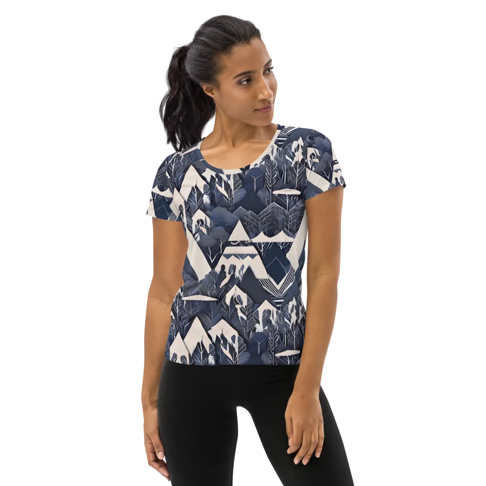 Nocturne Botanica on Women's Athletic T-Shirt — Front