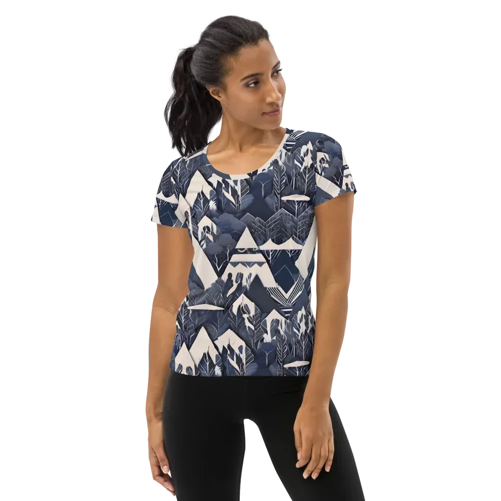 Nocturne Botanica on Women's Athletic T-Shirt — Front
