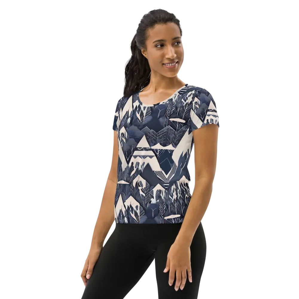 Nocturne Botanica on Women's Athletic T-Shirt — Left