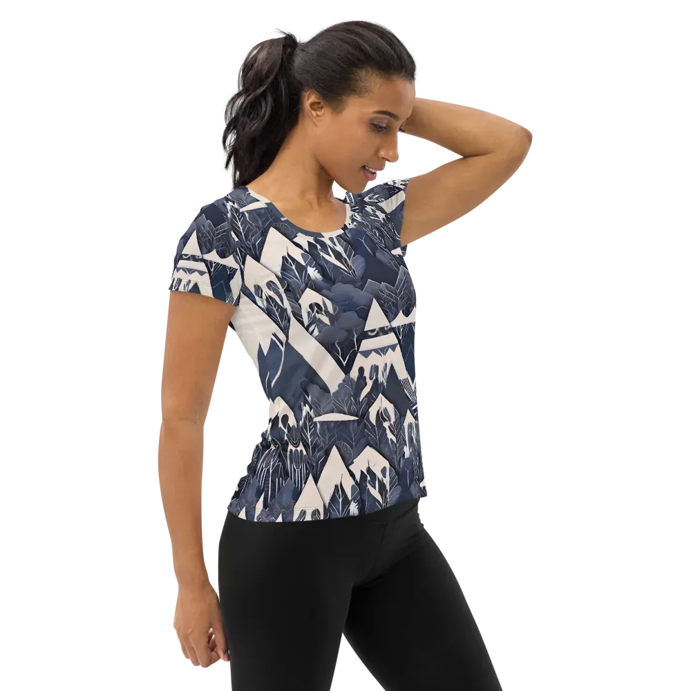 Nocturne Botanica on Women's Athletic T-Shirt — Right