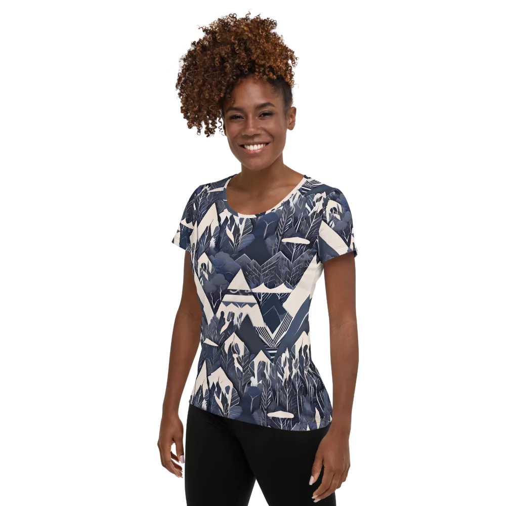 Nocturne Botanica on Women's Athletic T-Shirt — Left