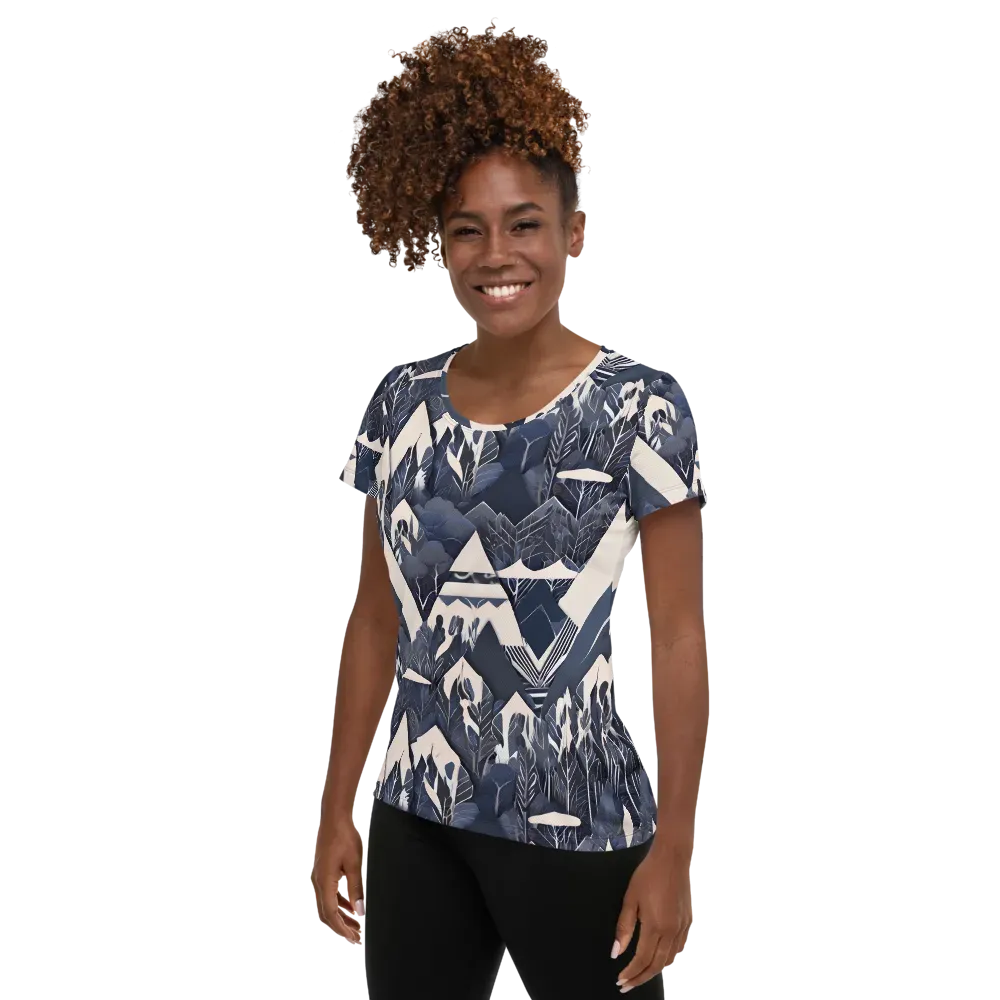Nocturne Botanica on Women's Athletic T-Shirt — Left