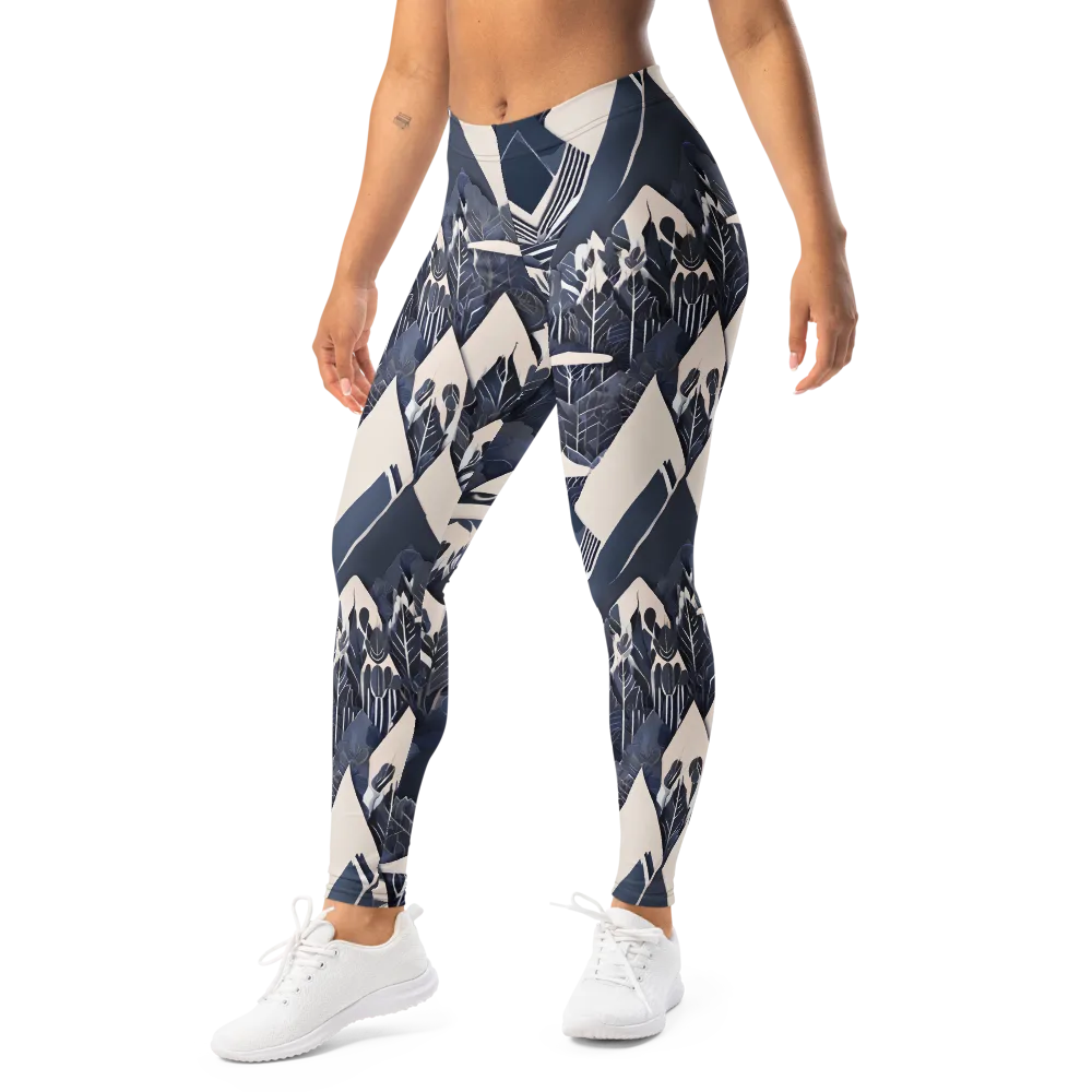 Nocturne Botanica on Leggings — Left Front