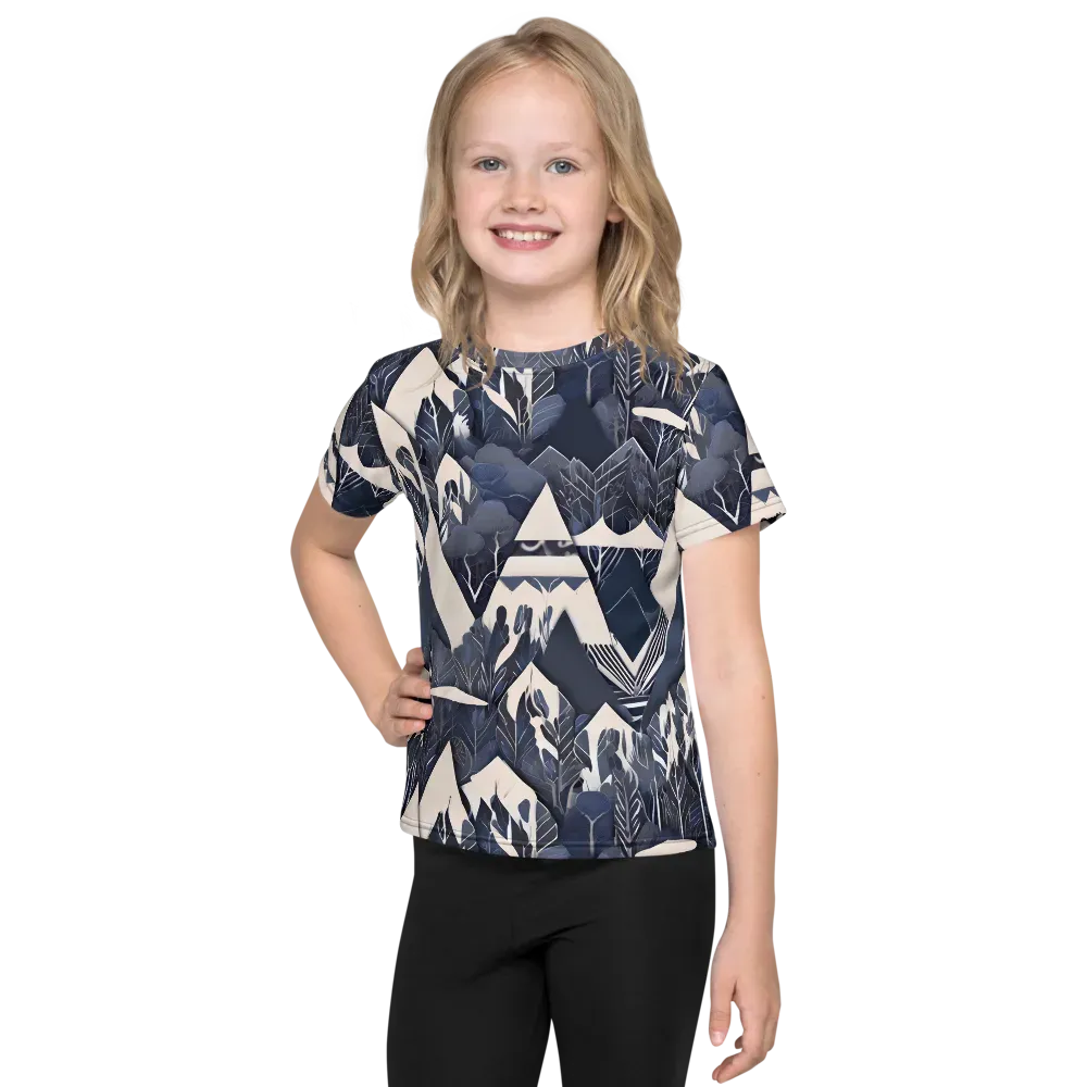 Nocturne Botanica on Kids Crew Neck T-Shirt — Front