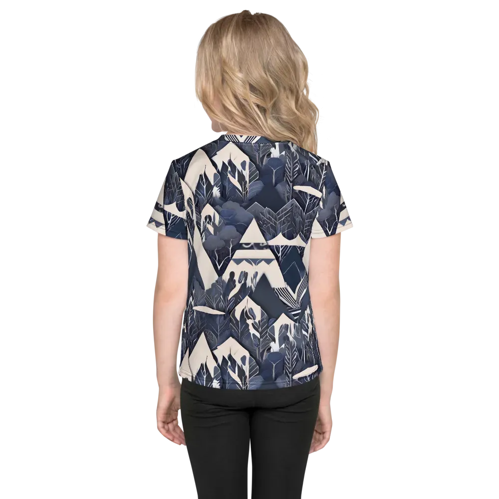 Nocturne Botanica on Kids Crew Neck T-Shirt — Back