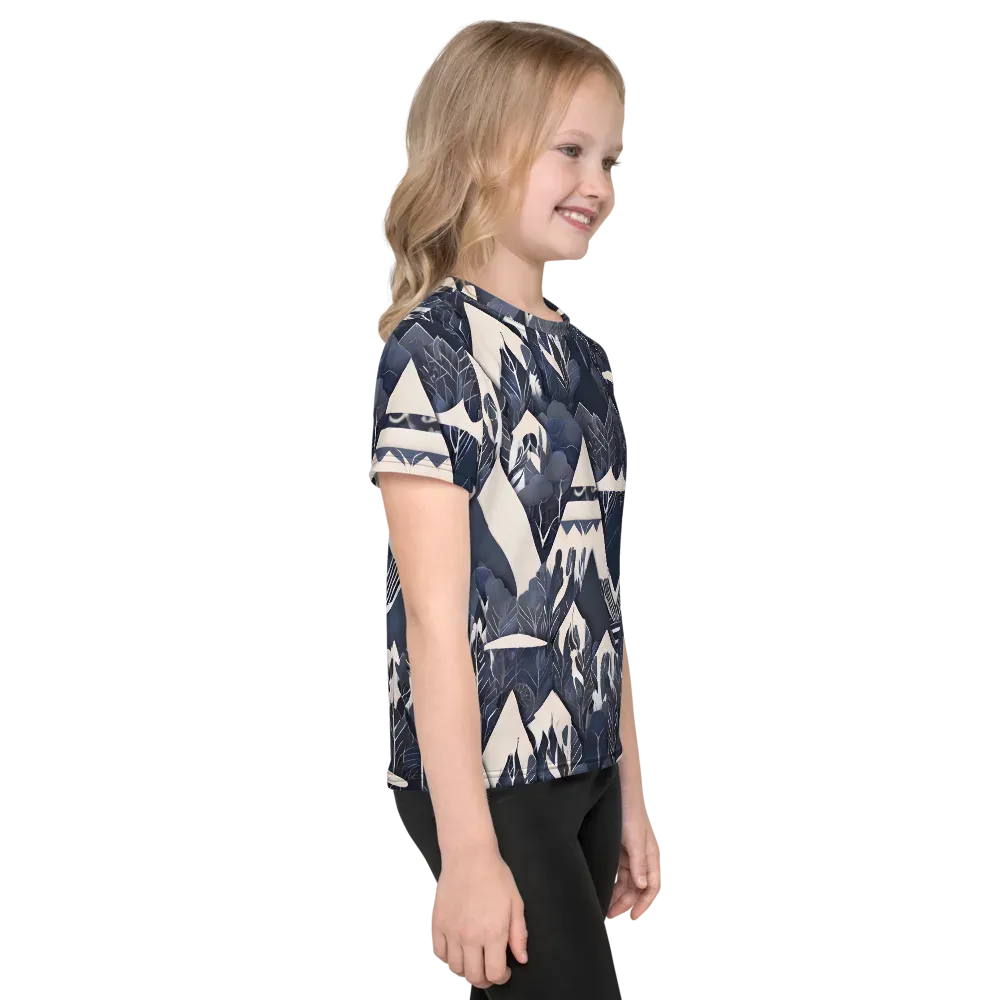 Nocturne Botanica on Kids Crew Neck T-Shirt — Right