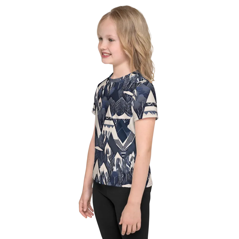 Nocturne Botanica on Kids Crew Neck T-Shirt — Left