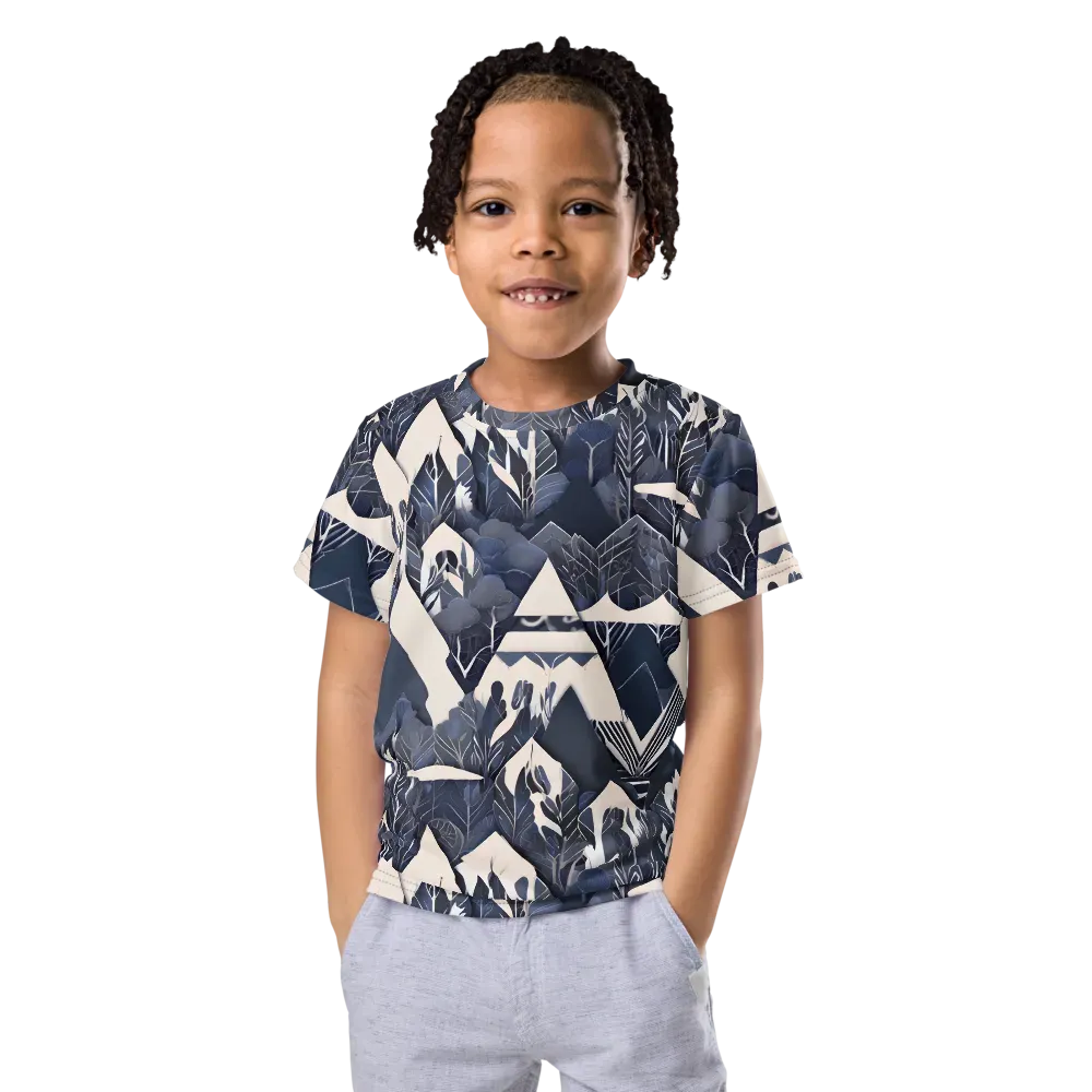 Nocturne Botanica on Kids Crew Neck T-Shirt — Front
