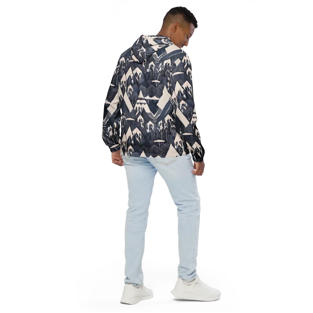 Nocturne Botanica on Men's Windbreaker — Back