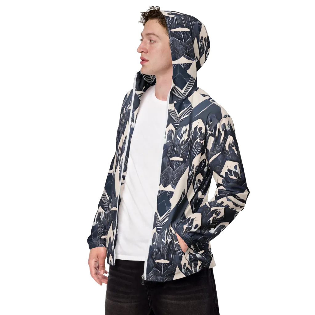 Nocturne Botanica on Men's Windbreaker — Left Front