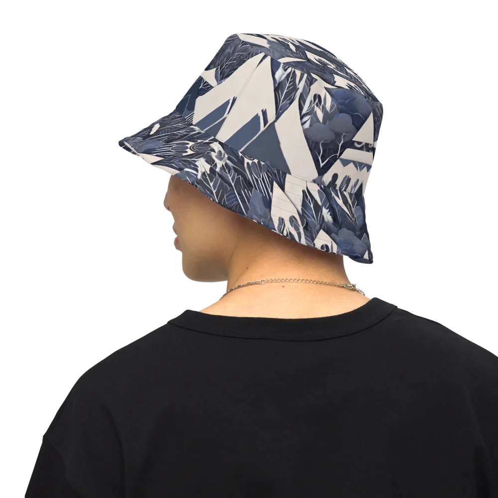 Nocturne Botanica on Reversible Bucket Hat — Back Inside