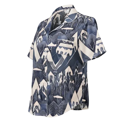 Nocturne Botanica on a Women's Short Sleeve Pajama Top