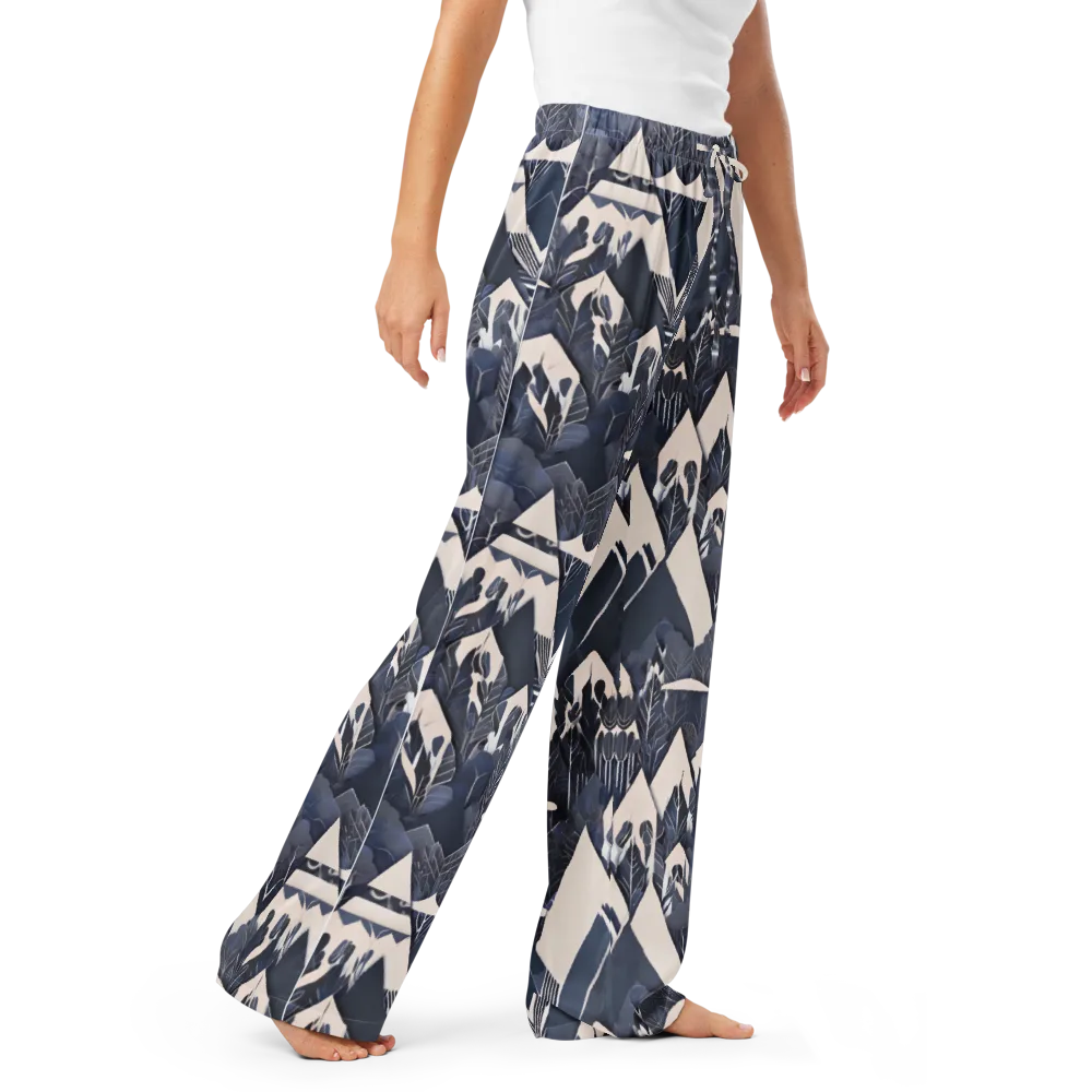 Nocturne Botanica on Women's Pajama Pants — Right Front