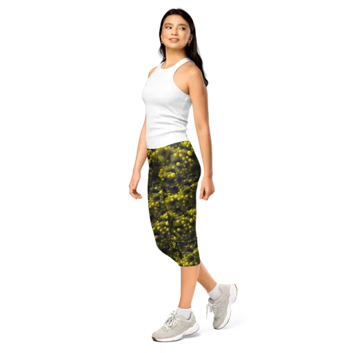 Citron Nebula on a Capri Leggings