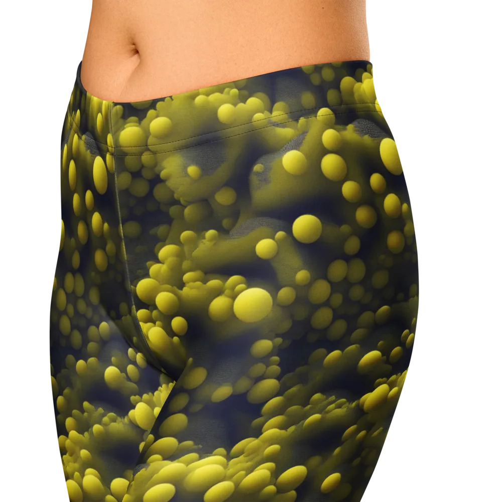 Citron Nebula on Capri Leggings — Zoomed-in