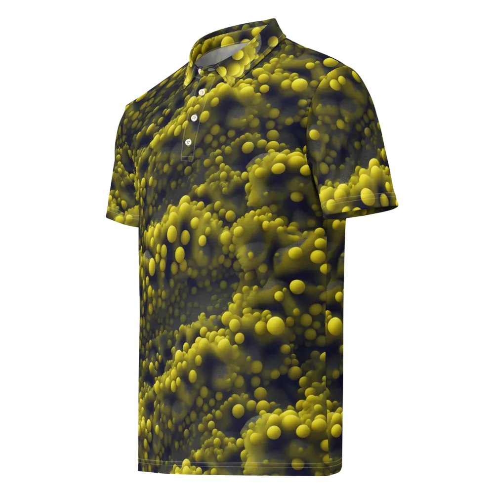 Citron Nebula on Men's Slim Fit Polo Shirt — Left Front