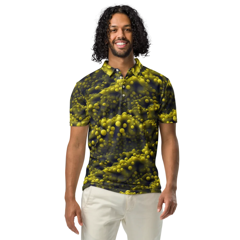 Citron Nebula on Men's Slim Fit Polo Shirt — Front