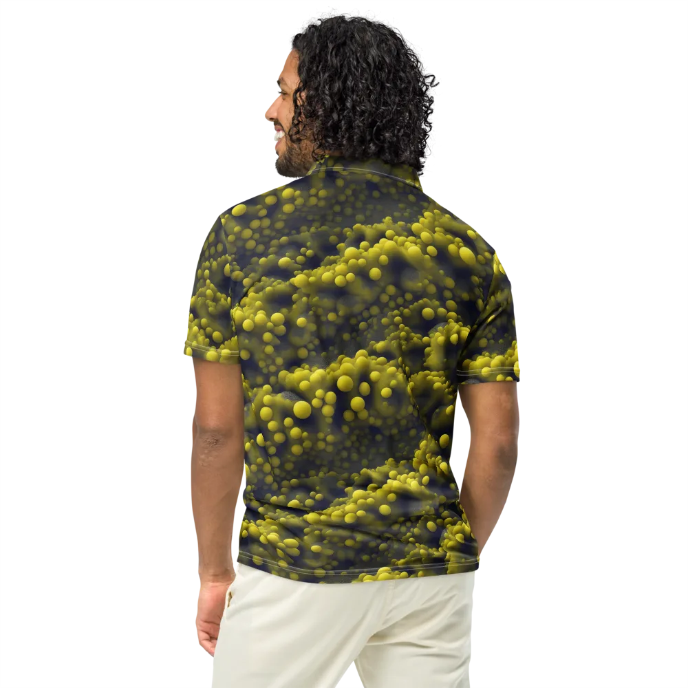 Citron Nebula on Men's Slim Fit Polo Shirt — Back