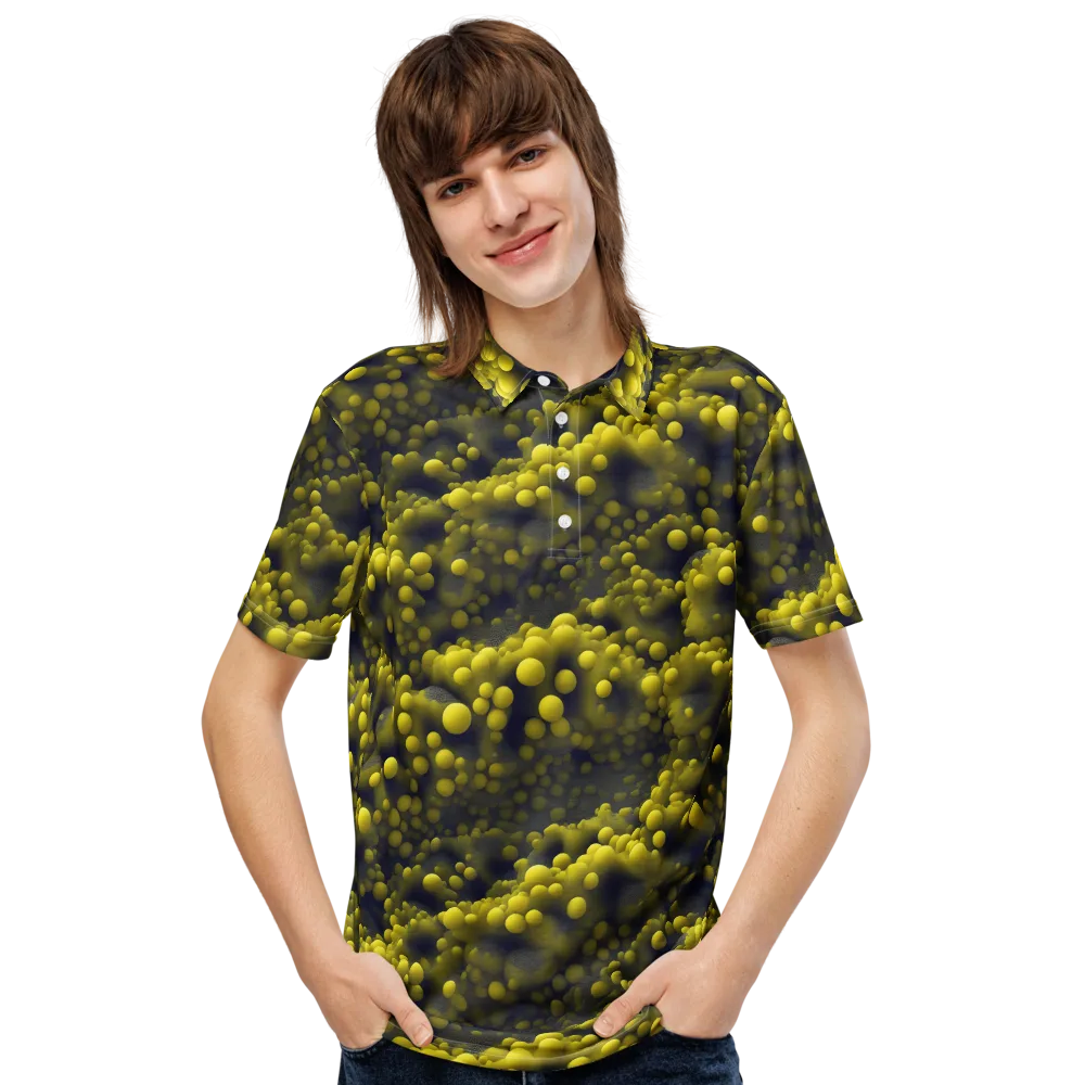 Citron Nebula on Men's Slim Fit Polo Shirt — Front