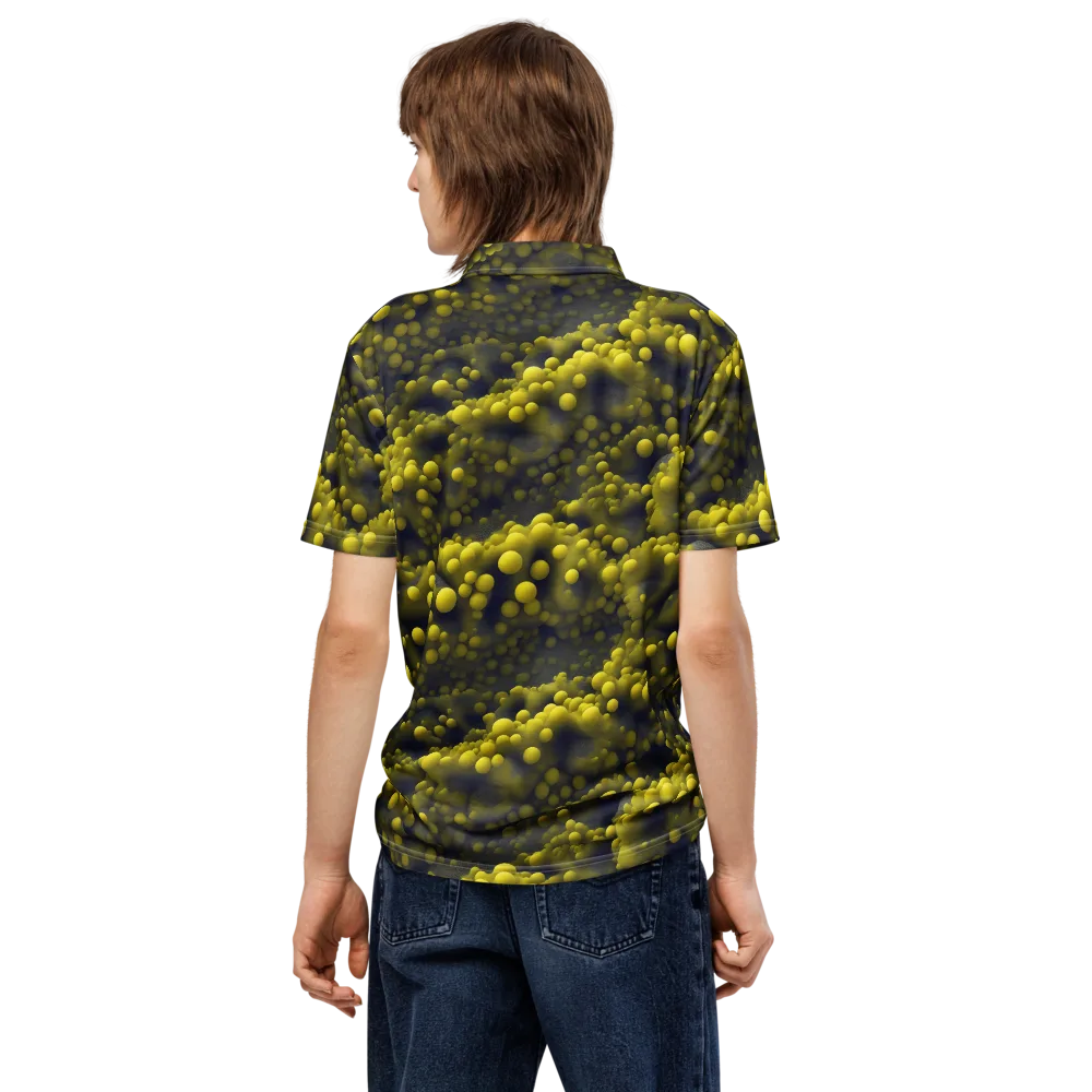 Citron Nebula on Men's Slim Fit Polo Shirt — Back