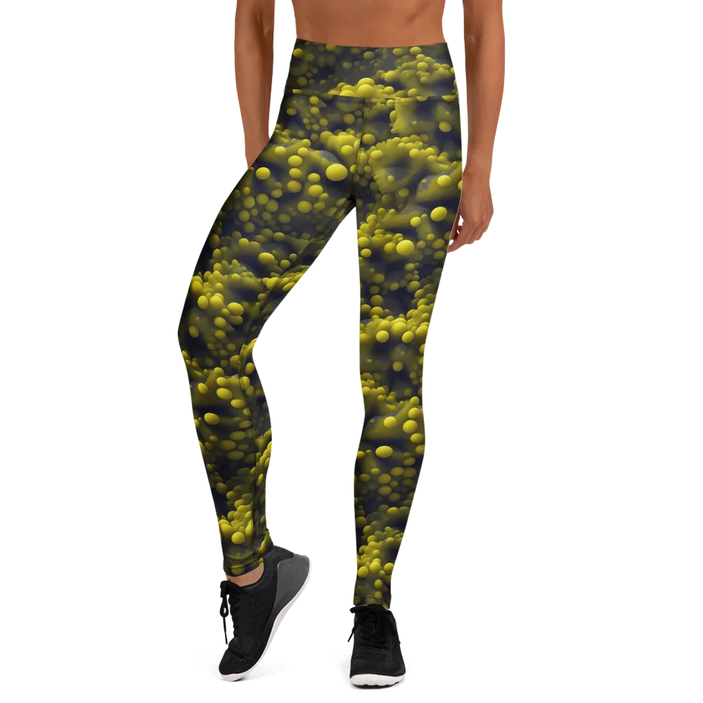 Citron Nebula on Yoga Leggings — Front