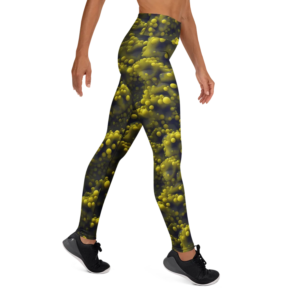 Citron Nebula on Yoga Leggings — Right