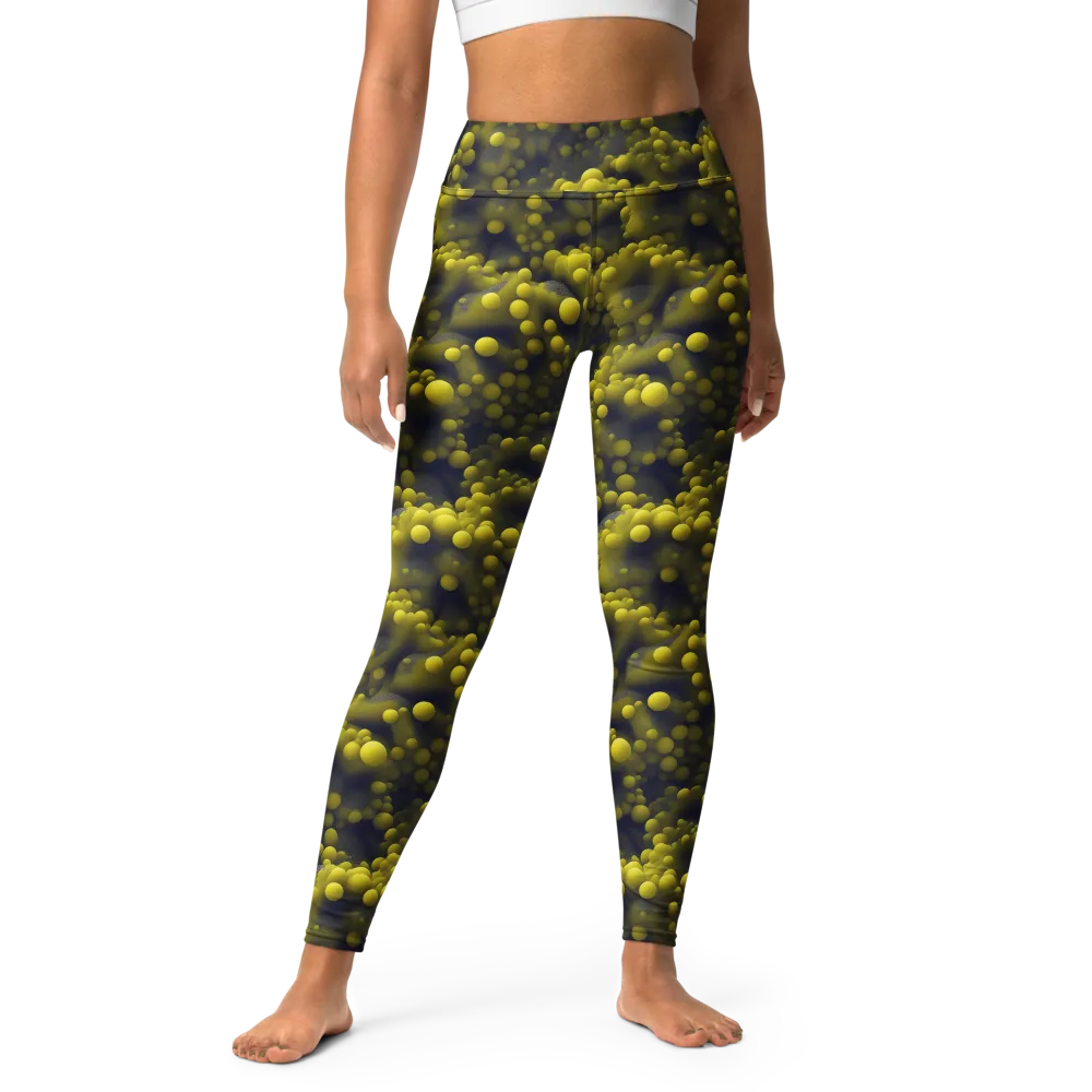 Citron Nebula on Yoga Leggings — Front