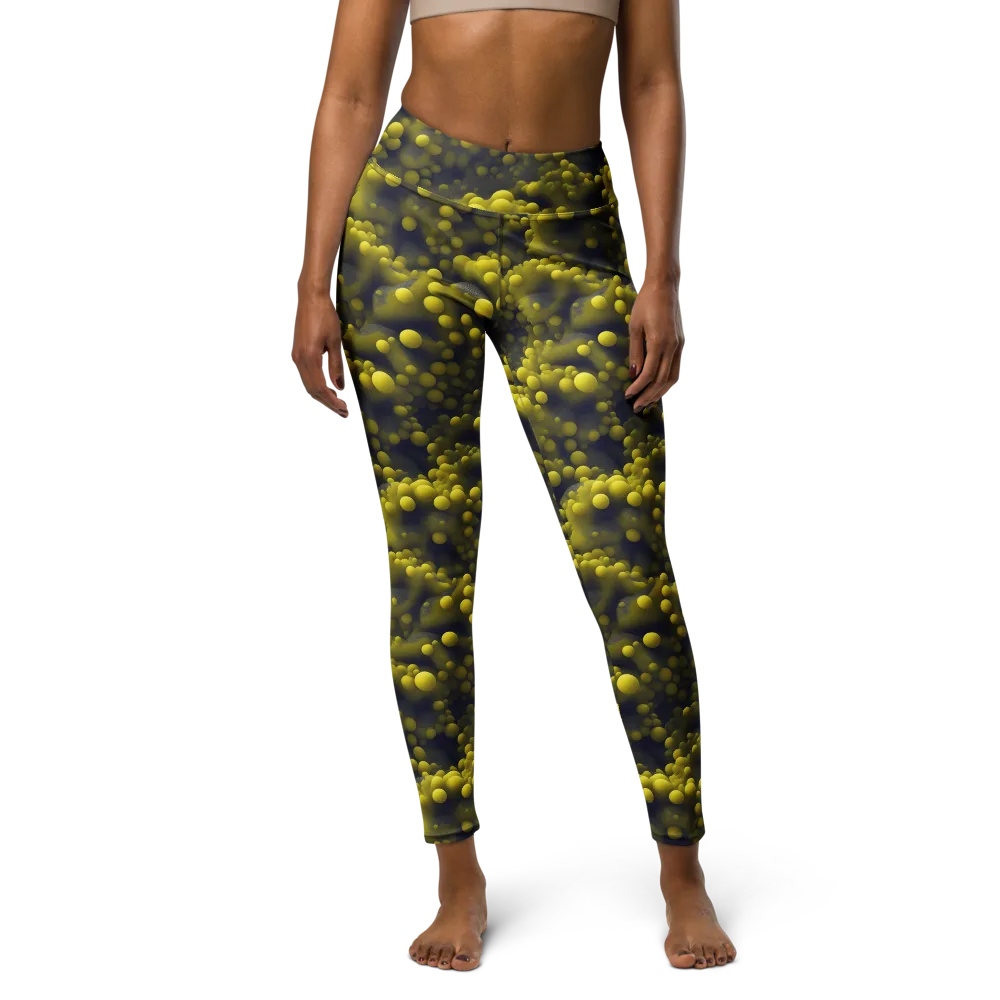 Citron Nebula on Yoga Leggings — Front