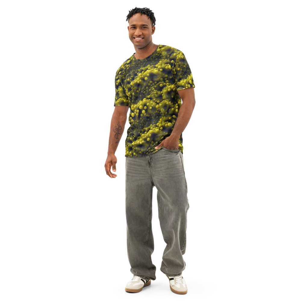Citron Nebula on Men's Cotton Crew Neck T-Shirt — Front