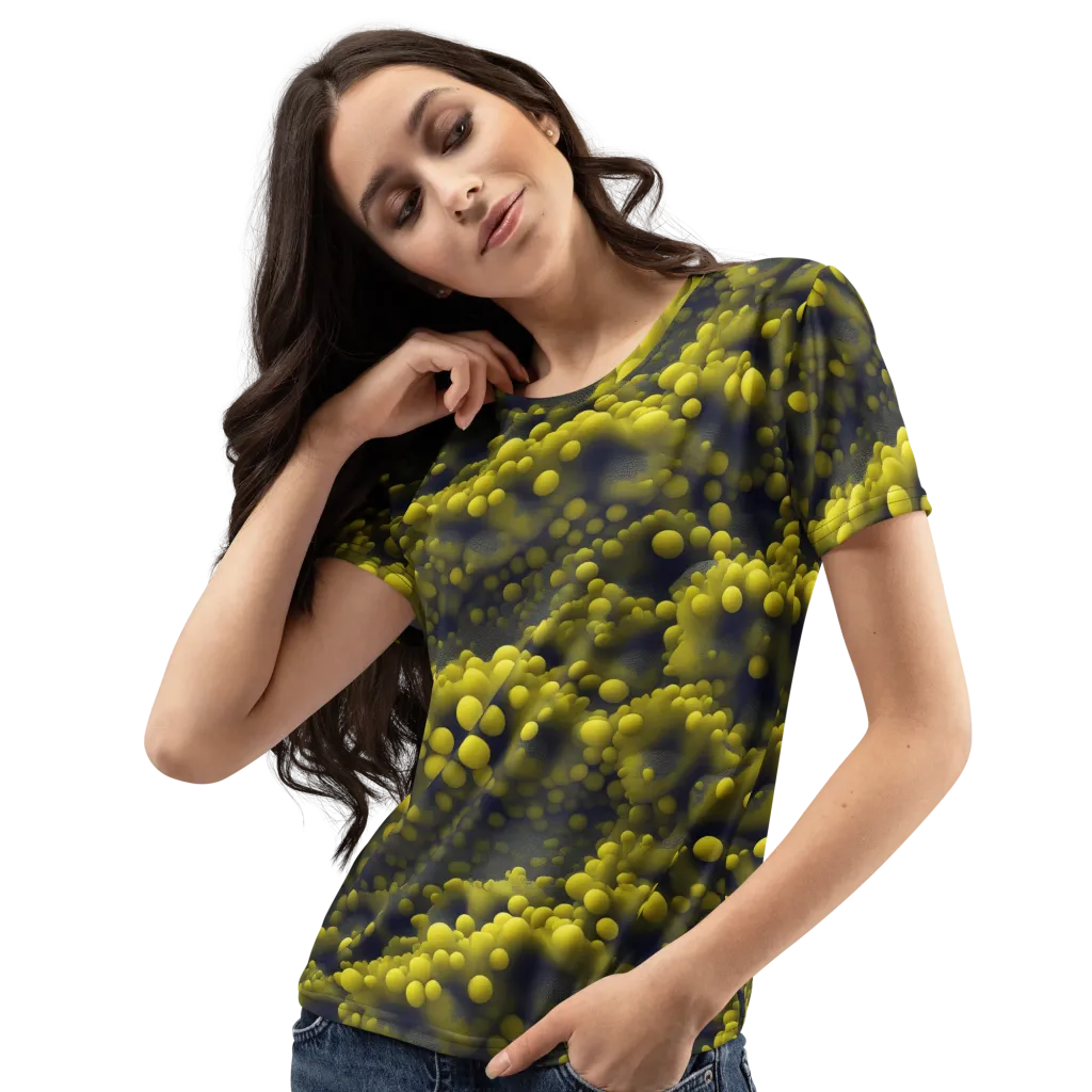 Citron Nebula on Women's Crew Neck T-Shirt — Left Front