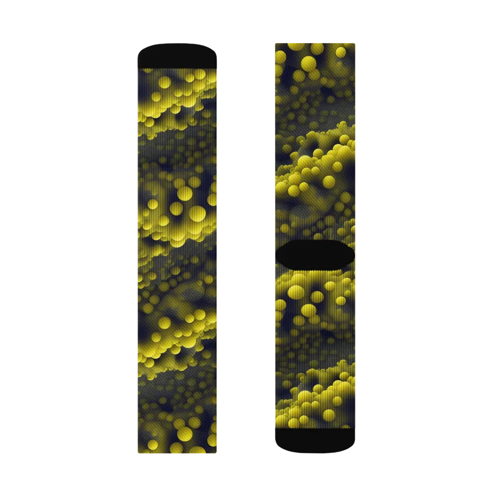 Citron Nebula on Socks — Left Sock