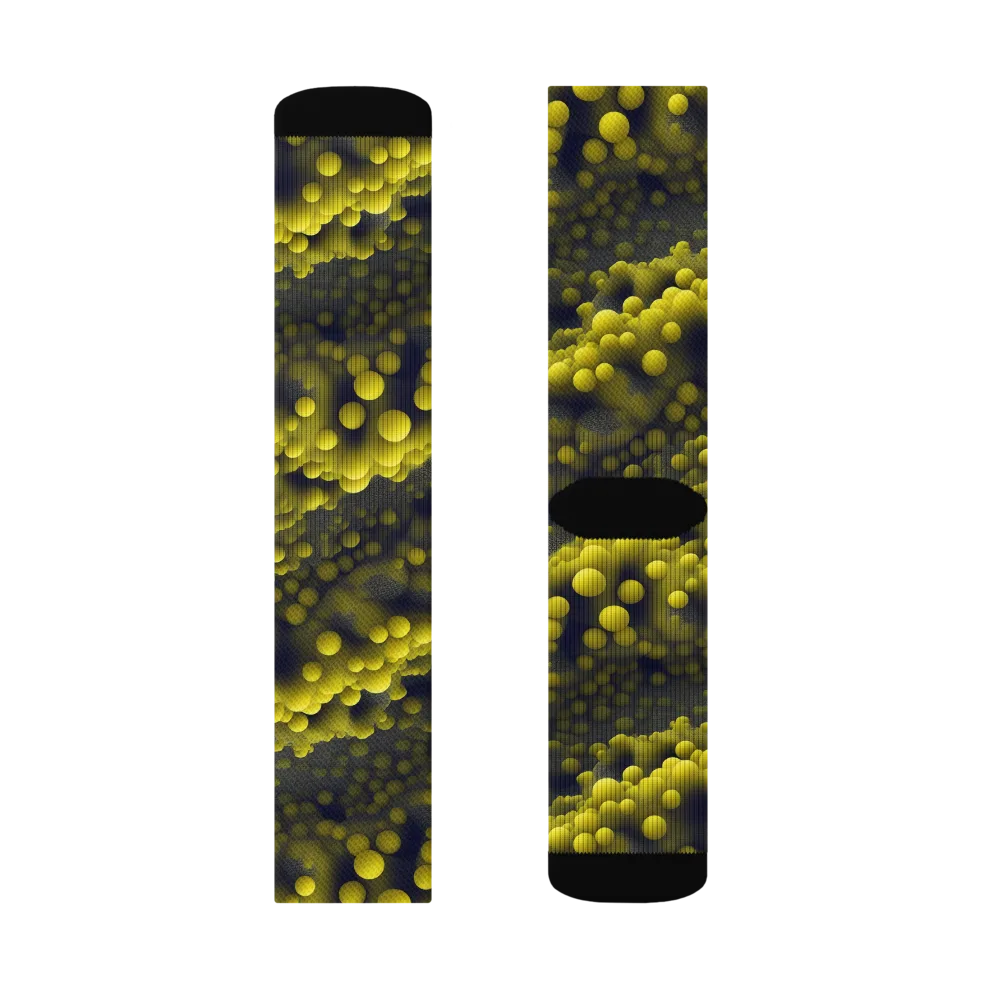 Citron Nebula on Socks — Right Sock