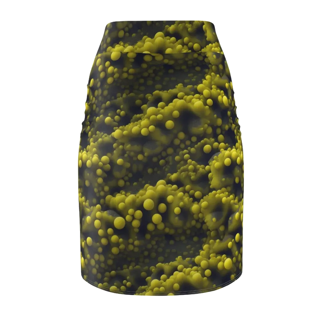 Citron Nebula on Pencil Skirt — Back