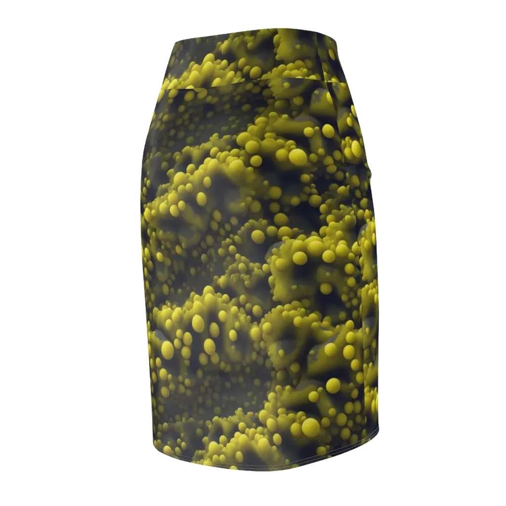Citron Nebula on Pencil Skirt — Back Side