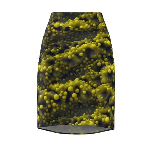 Citron Nebula on a Pencil Skirt