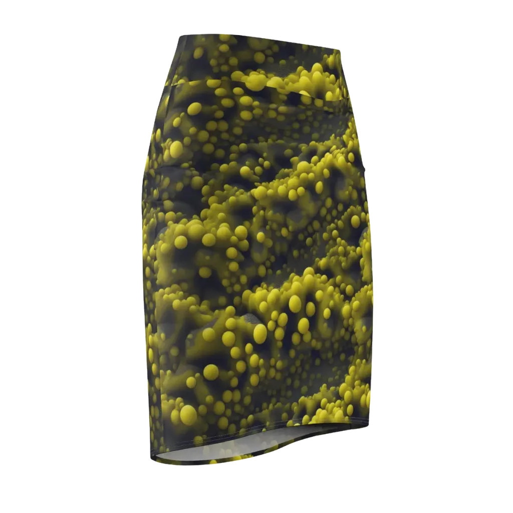 Citron Nebula on Pencil Skirt — Front Side