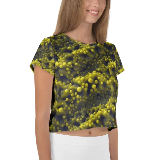 Citron Nebula on a Crop Tee