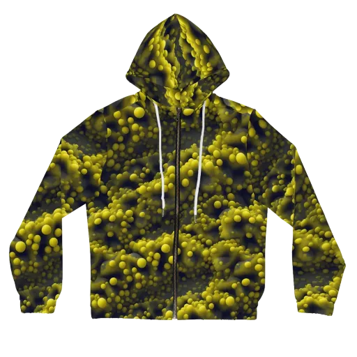 Citron Nebula on a Women's Full-Zip Hoodie