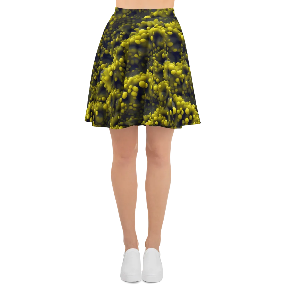 Citron Nebula on Skater Skirt — Front